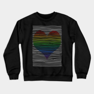 Rainbow heart stripes Crewneck Sweatshirt